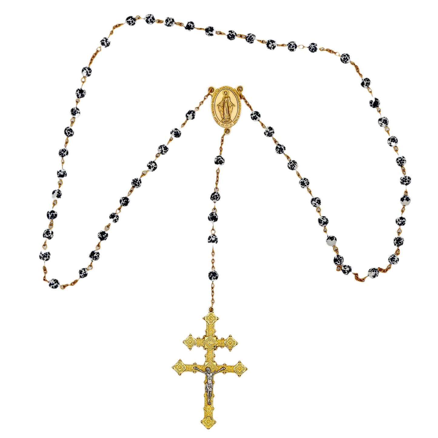 Golden Miraculous Medal and Metropolitan Cross