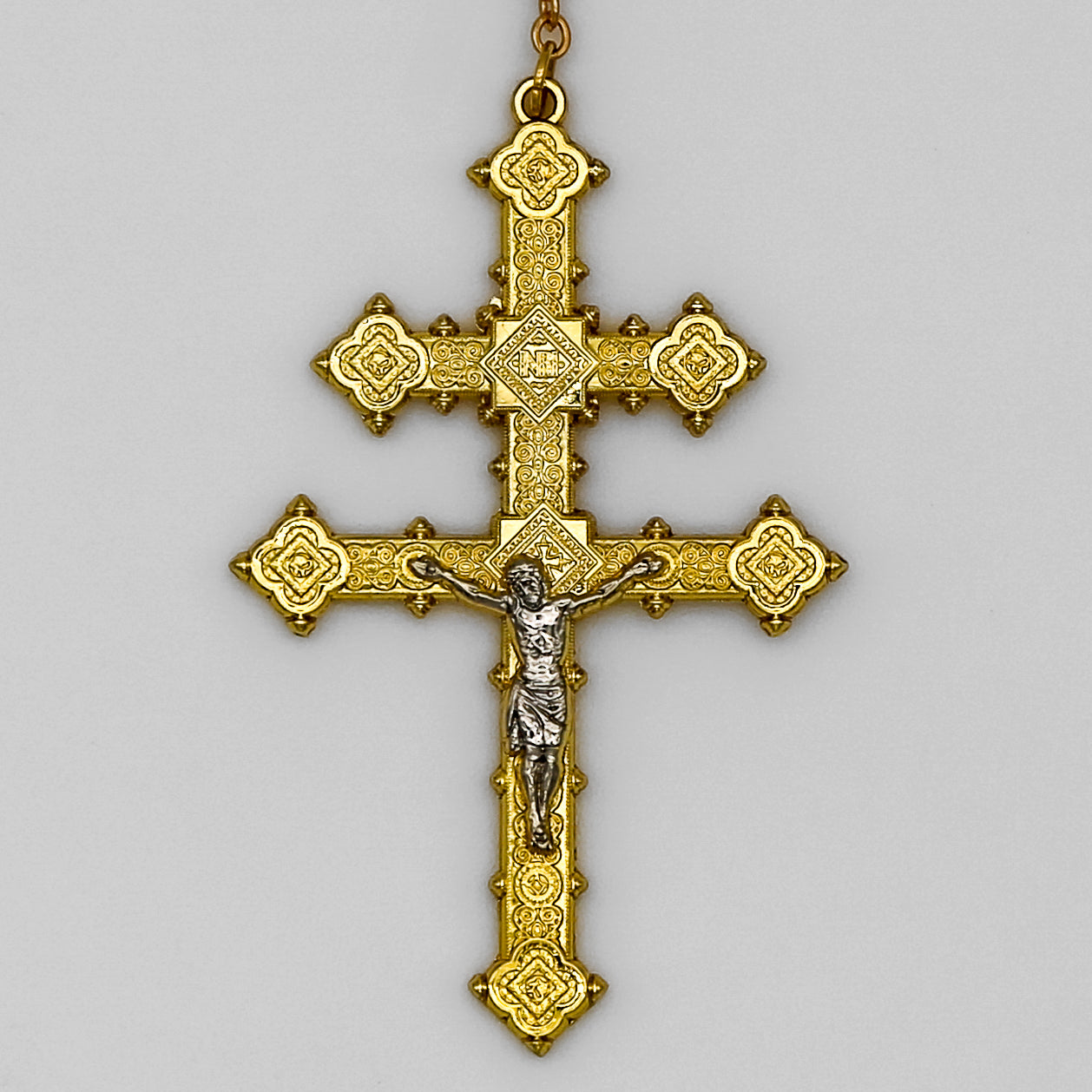 Golden Miraculous Medal and Metropolitan Cross