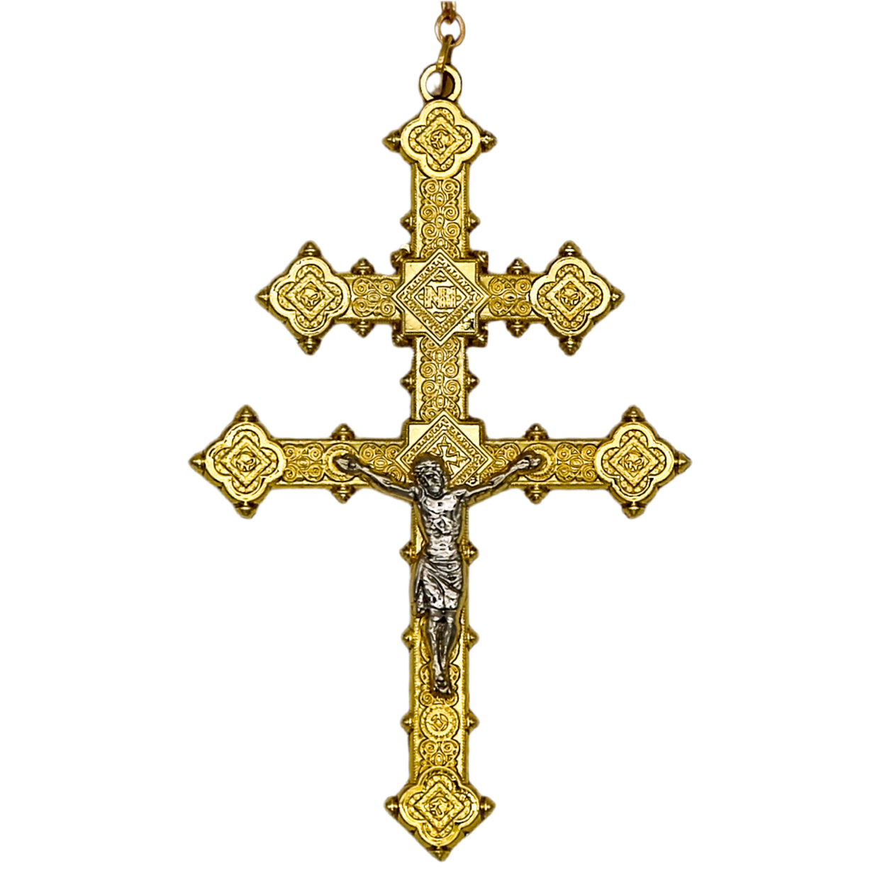 Golden Miraculous Medal and Metropolitan Cross